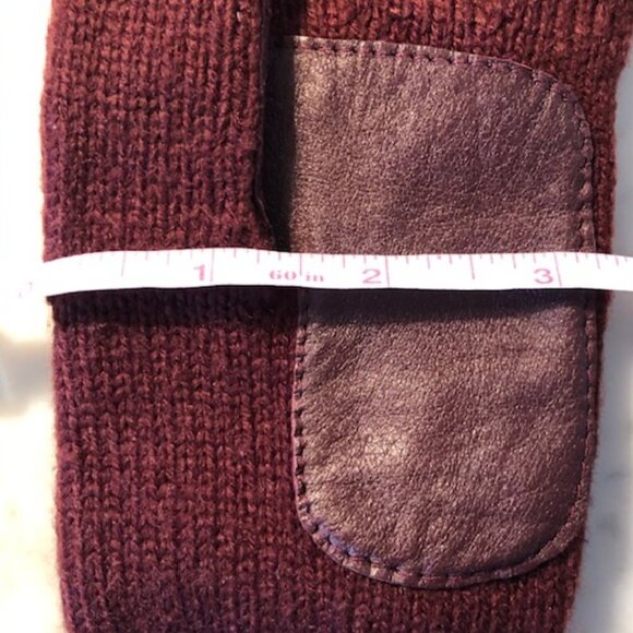 AIGNER Stretch Faux Leather Knit Gloves - Picture 15 of 15